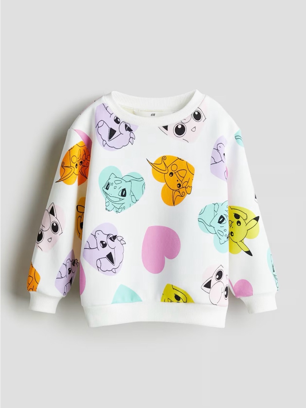 H&M Kids Pokémon Pastel Hearts Graphic Sweatshirt - Size 2T